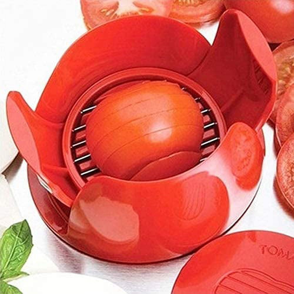 Fruit and Vegetable Cutter, 1 Slicer Tomato Potato Onion Fruit Vegetable Slicer Tomato Slicer Stand Kitchen Slicer Tool Gadgets - Image 4
