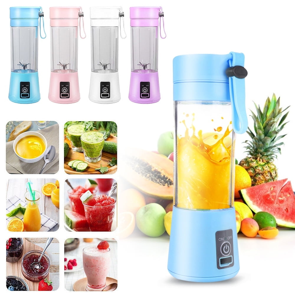 Mini Portable Blender,Smoothies Personal Blender Mini Shakes Juicer Cup USB Rechargeable With 6 blades White - Image 1