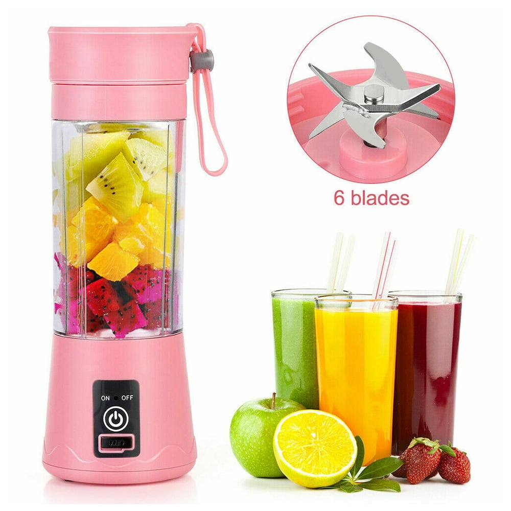 Mini Portable Blender,Smoothies Personal Blender Mini Shakes Juicer Cup USB Rechargeable With 6 blades White - Image 5