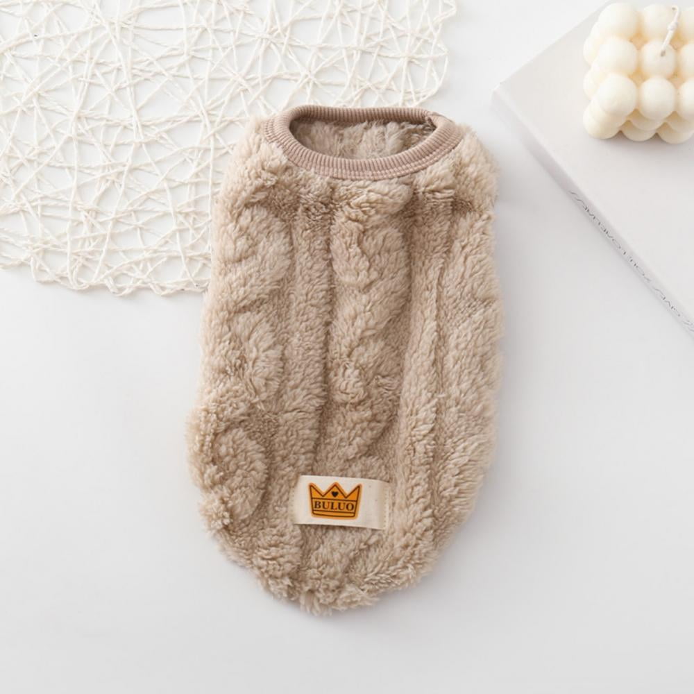 Cat Sweaters Kitty Sweater for Cats Knitwear,Small Dogs Kitten Clothes Male and Female,High Stretch,Soft,Warm Dog Clothes for Small Dog and Cat Winter S Beige - Image 2