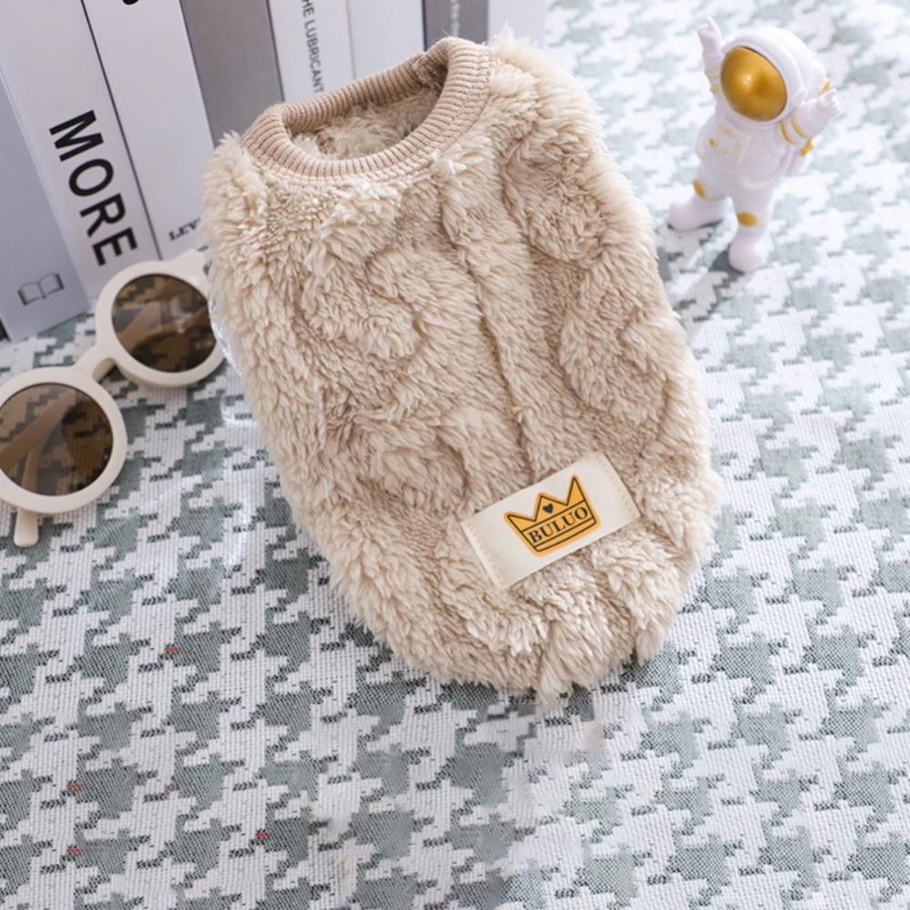Cat Sweaters Kitty Sweater for Cats Knitwear,Small Dogs Kitten Clothes Male and Female,High Stretch,Soft,Warm Dog Clothes for Small Dog and Cat Winter S Beige - Image 3
