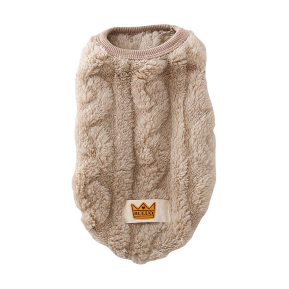 Cat Sweaters Kitty Sweater for Cats Knitwear,Small Dogs Kitten Clothes Male and Female,High Stretch,Soft,Warm Dog Clothes for Small Dog and Cat Winter L Beige - Image 1