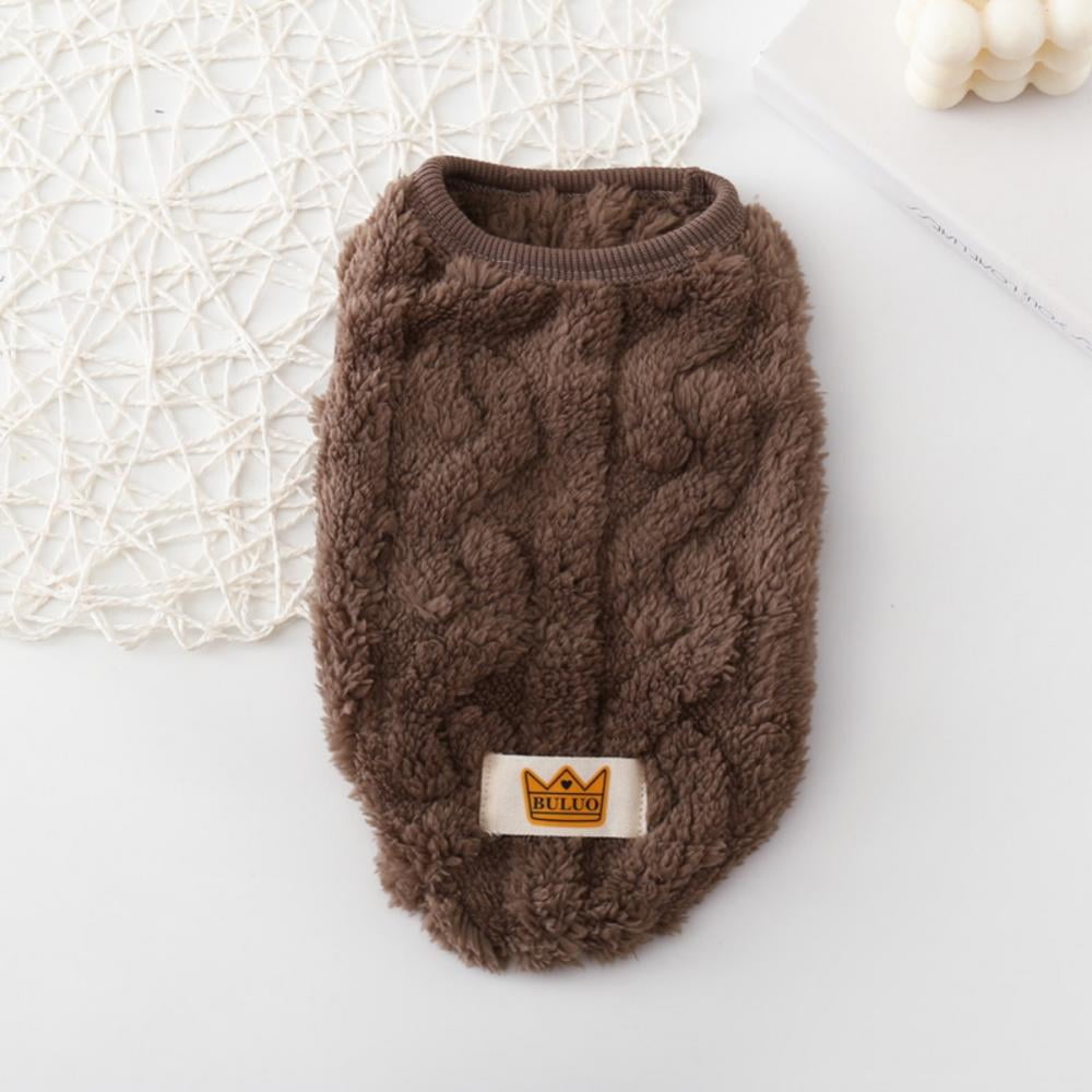 Cat Sweaters Kitty Sweater for Cats Knitwear,Small Dogs Kitten Clothes Male and Female,High Stretch,Soft,Warm Dog Clothes for Small Dog and Cat Winter XS Brown - Image 3