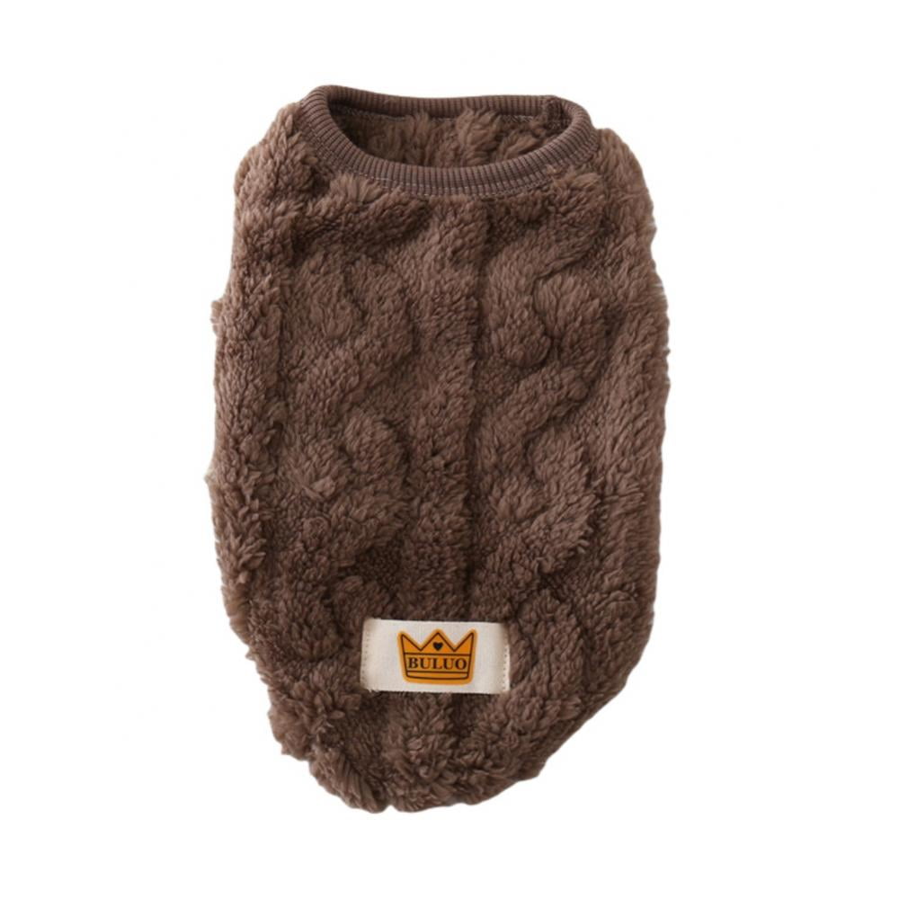 Cat Sweaters Kitty Sweater for Cats Knitwear,Small Dogs Kitten Clothes Male and Female,High Stretch,Soft,Warm Dog Clothes for Small Dog and Cat Winter L Brown - Image 1