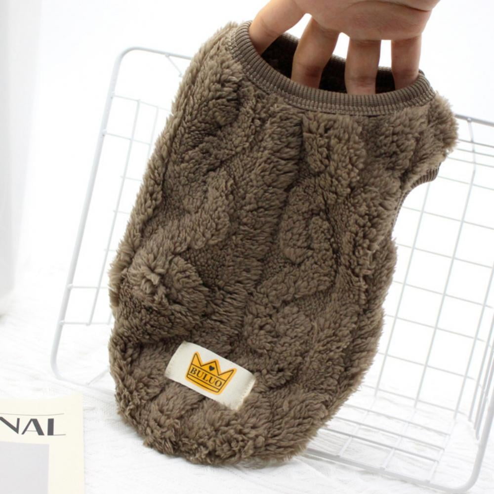 Cat Sweaters Kitty Sweater for Cats Knitwear,Small Dogs Kitten Clothes Male and Female,High Stretch,Soft,Warm Dog Clothes for Small Dog and Cat Winter L Brown - Image 2