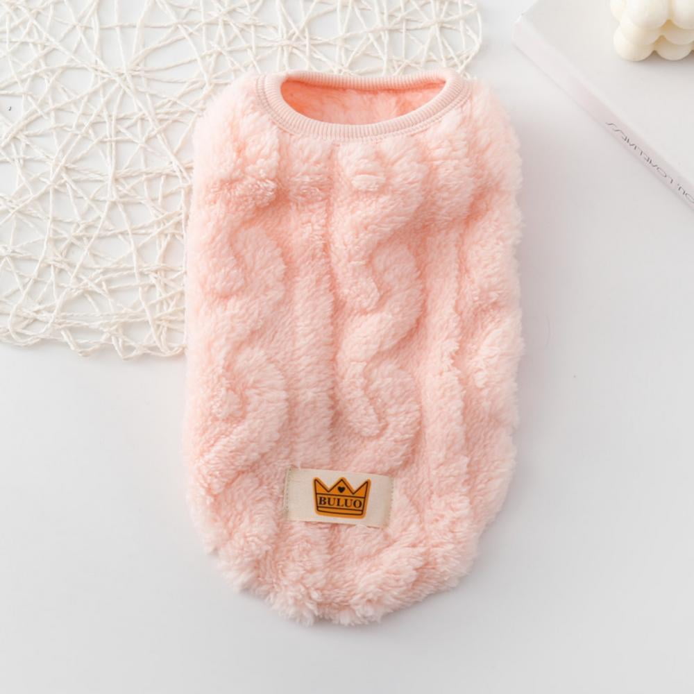 Cat Sweaters Kitty Sweater for Cats Knitwear,Small Dogs Kitten Clothes Male and Female,High Stretch,Soft,Warm Dog Clothes for Small Dog and Cat Winter L Pink - Image 1