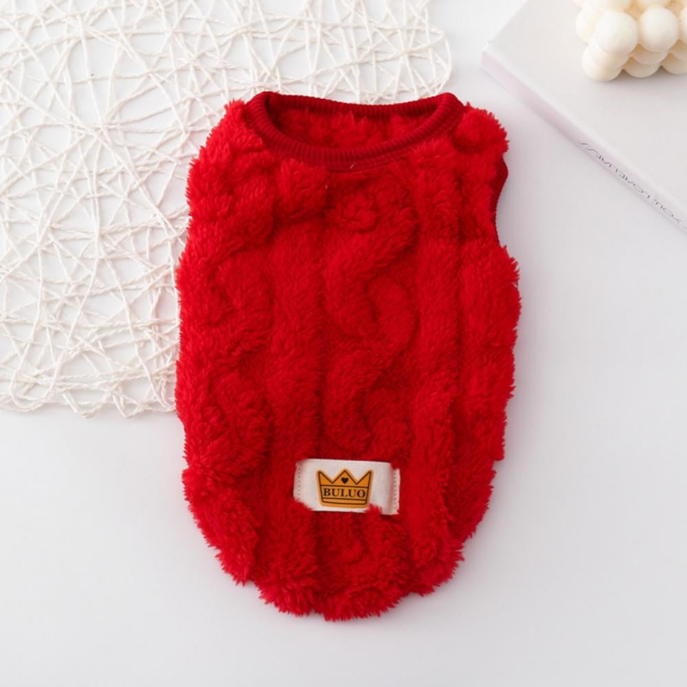 Cat Sweaters Kitty Sweater for Cats Knitwear,Small Dogs Kitten Clothes Male and Female,High Stretch,Soft,Warm Dog Clothes for Small Dog and Cat Winter XL Red - Image 1