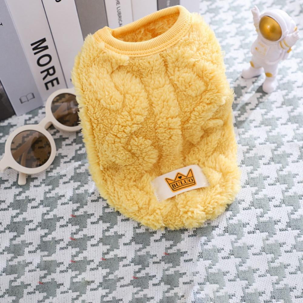 Cat Sweaters Kitty Sweater for Cats Knitwear,Small Dogs Kitten Clothes Male and Female,High Stretch,Soft,Warm Dog Clothes for Small Dog and Cat Winter XS Yellow - Image 3
