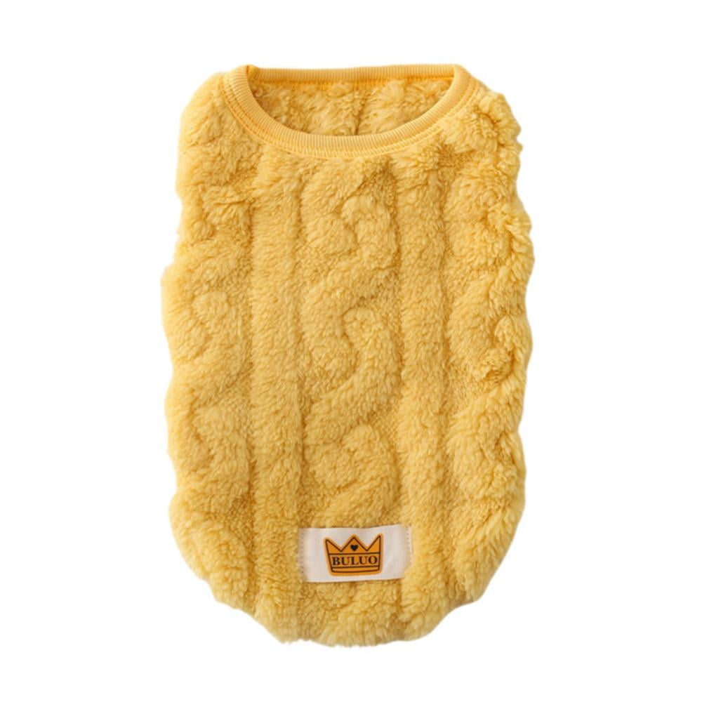 Cat Sweaters Kitty Sweater for Cats Knitwear,Small Dogs Kitten Clothes Male and Female,High Stretch,Soft,Warm Dog Clothes for Small Dog and Cat Winter M Yellow - Image 1