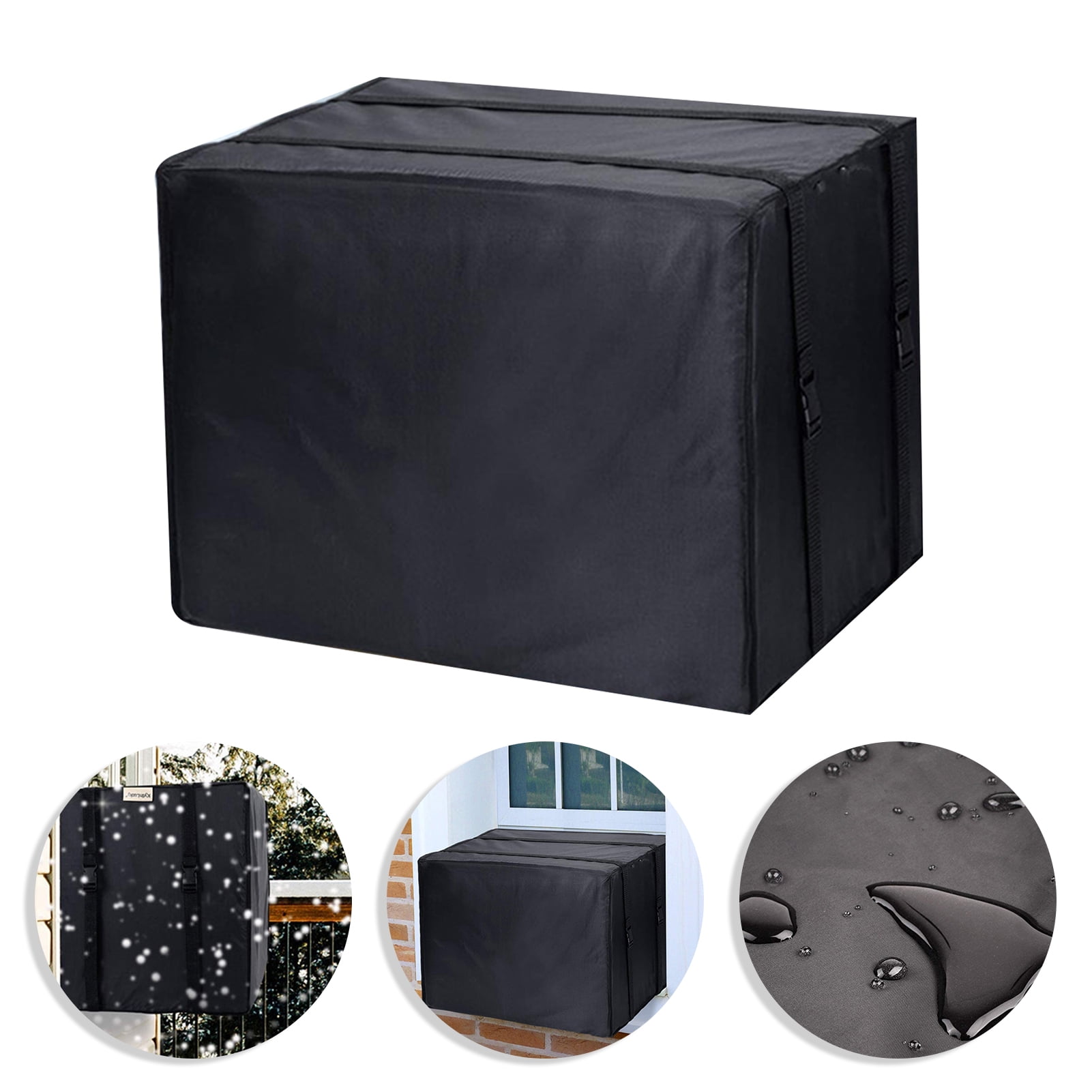 Cheers.US Window Air Conditioner Cover Outdoor, Outside Window AC Unit Cover Black Dust-Proof Waterproof AC Cover Outdoor Window AC Protection Cover M Beige - Image 6