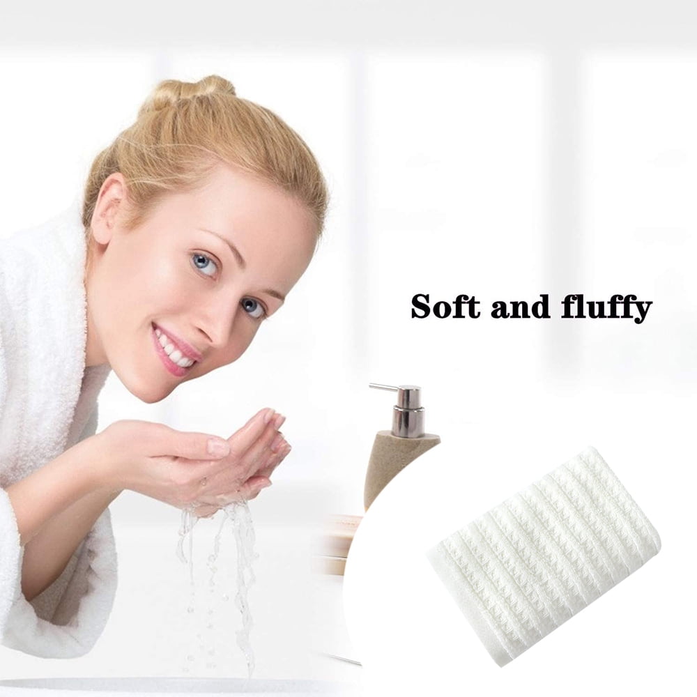 100% Cotton Soft and Absorbent Hand Towel-Waffle Hand Towels for Bathroom-Set of 2 Quick Drying Towels Milk white - Image 3