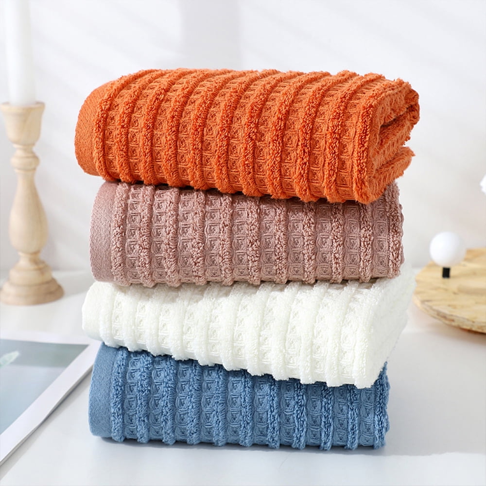 100% Cotton Soft and Absorbent Hand Towel-Waffle Hand Towels for Bathroom-Set of 2 Quick Drying Towels Milk white - Image 5