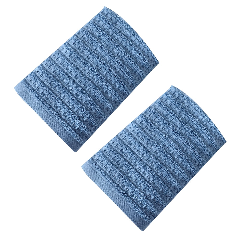 100% Cotton Soft and Absorbent Hand Towel-Waffle Hand Towels for Bathroom-Set of 2 Quick Drying Towels Sky blue - Image 1
