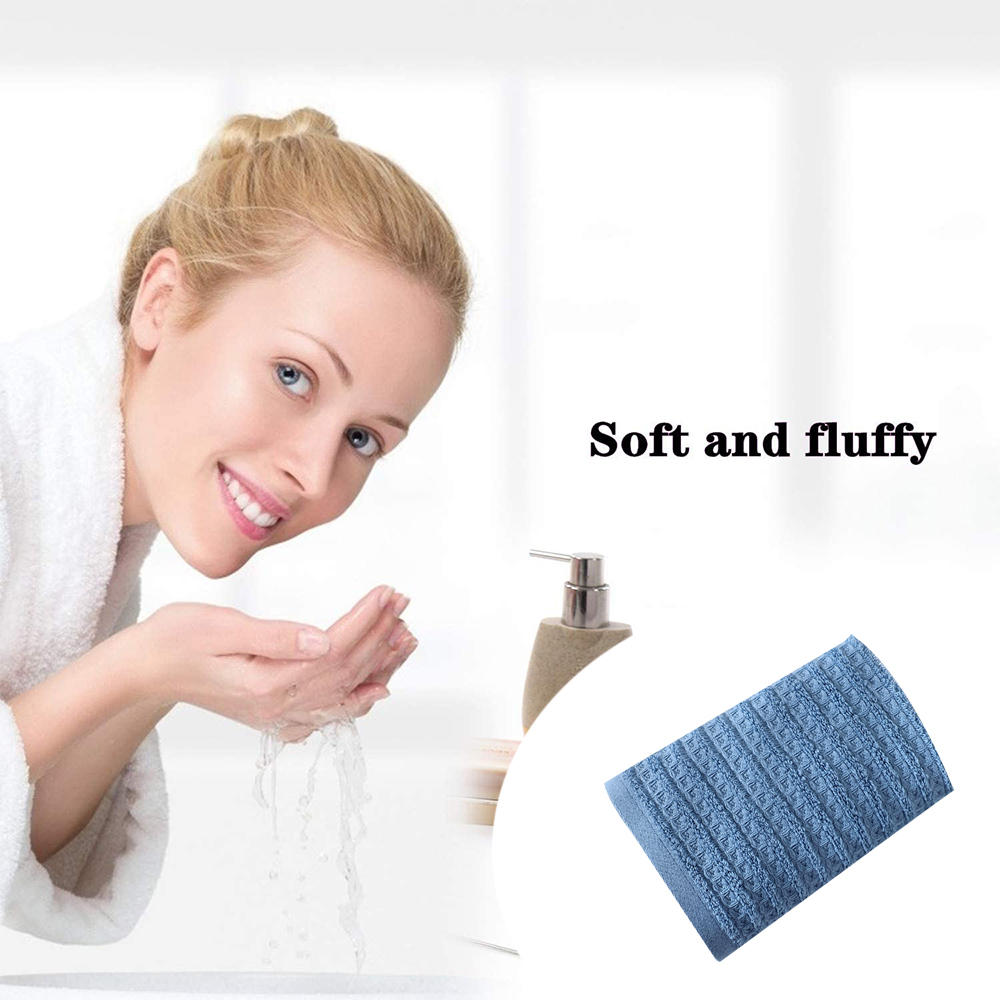 100% Cotton Soft and Absorbent Hand Towel-Waffle Hand Towels for Bathroom-Set of 2 Quick Drying Towels Sky blue - Image 3