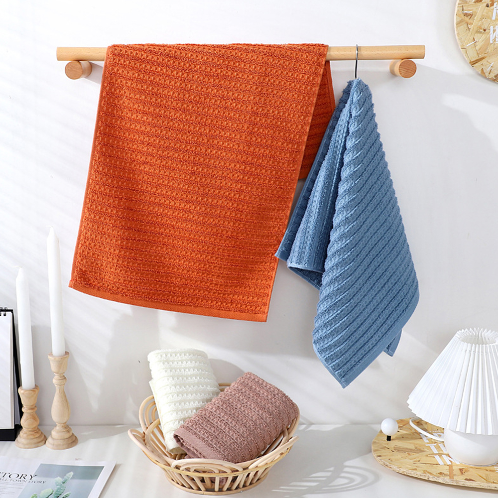 100% Cotton Soft and Absorbent Hand Towel-Waffle Hand Towels for Bathroom-Set of 2 Quick Drying Towels Warm orange - Image 5