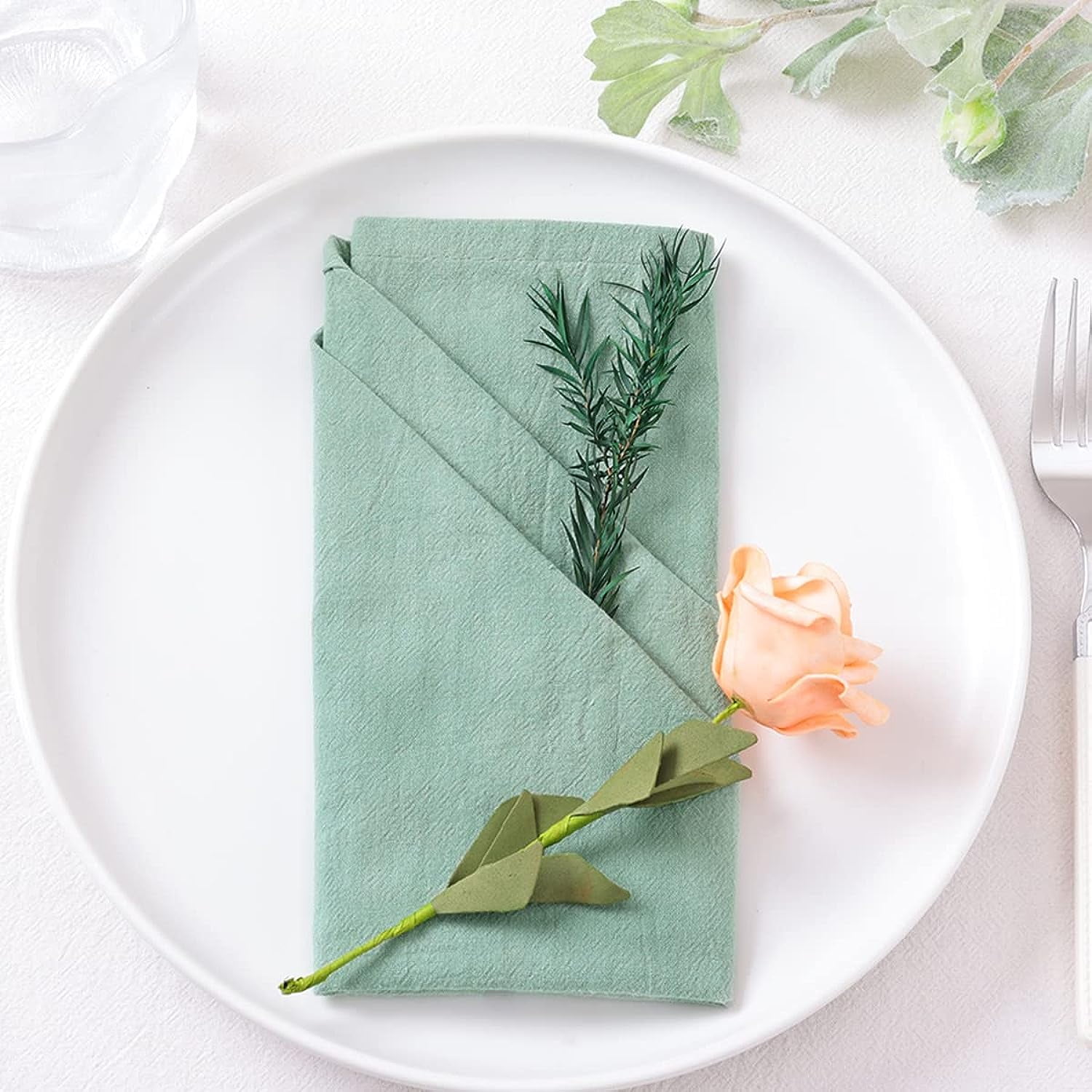 Holzlrgus Cotton Linen Napkins Bulk 17