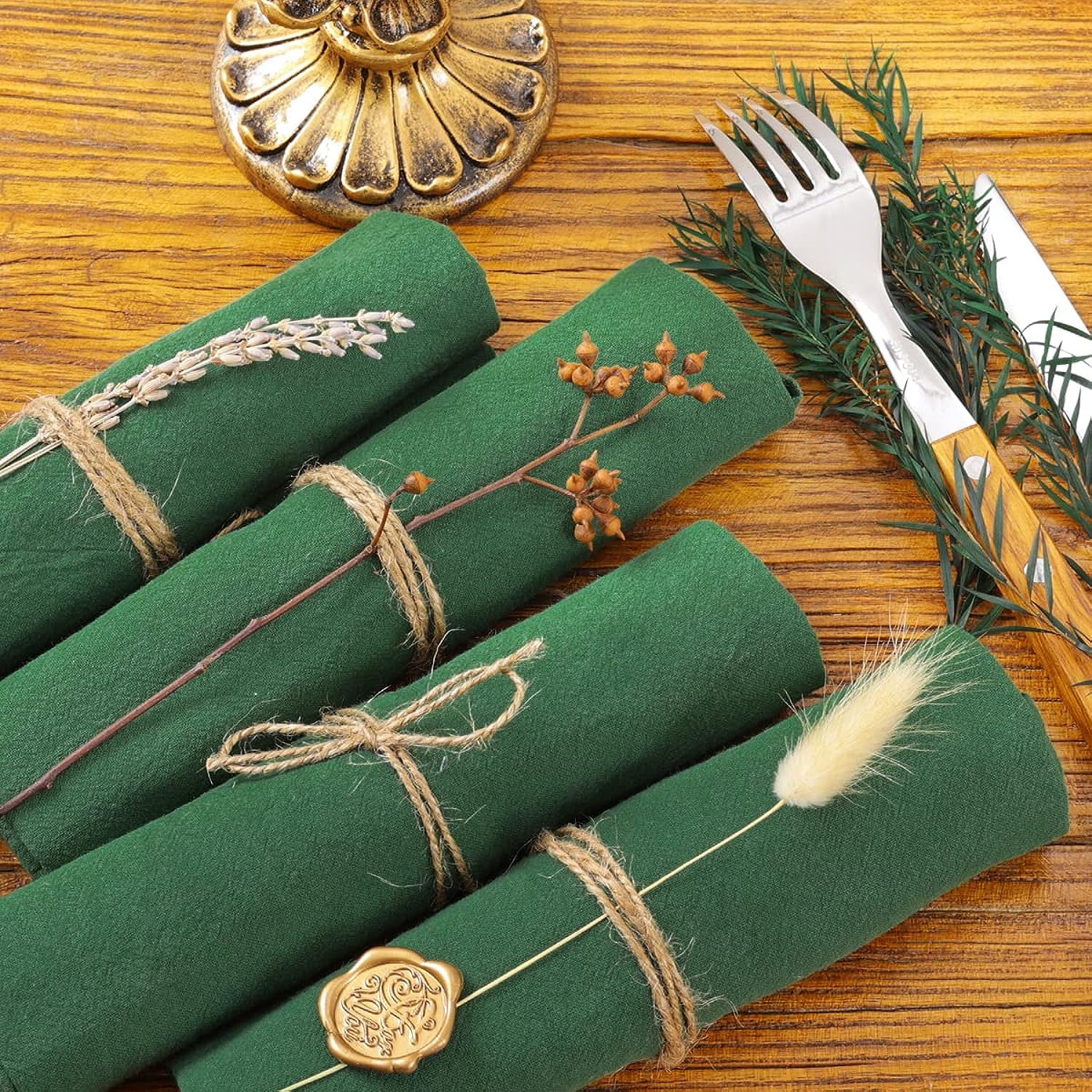 Holzlrgus Cotton Linen Napkins Bulk 17