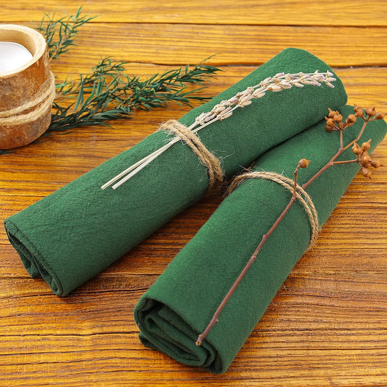 Holzlrgus Cotton Linen Napkins Bulk 17