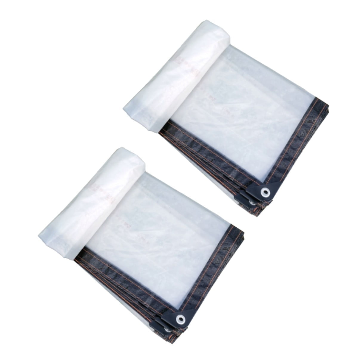 Clear Tarp Heavy Duty Tarp Cover Waterproof Tarpaulin with Grommets for Gardening Camping Traveling 39x39in, 2 Pcs - Image 1