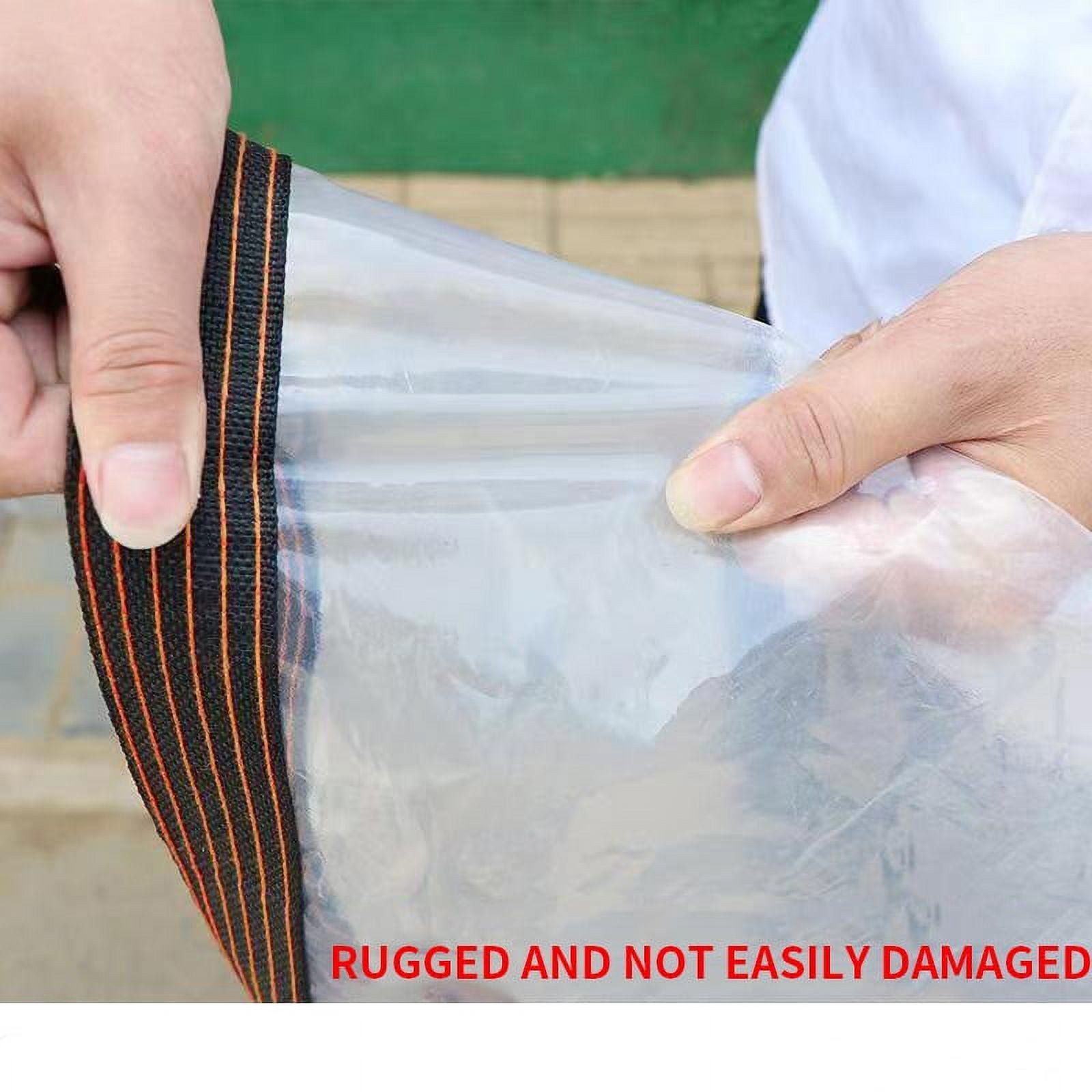 Clear Tarp Heavy Duty Tarp Cover Waterproof Tarpaulin with Grommets for Gardening Camping Traveling 39x39in, 2 Pcs - Image 4