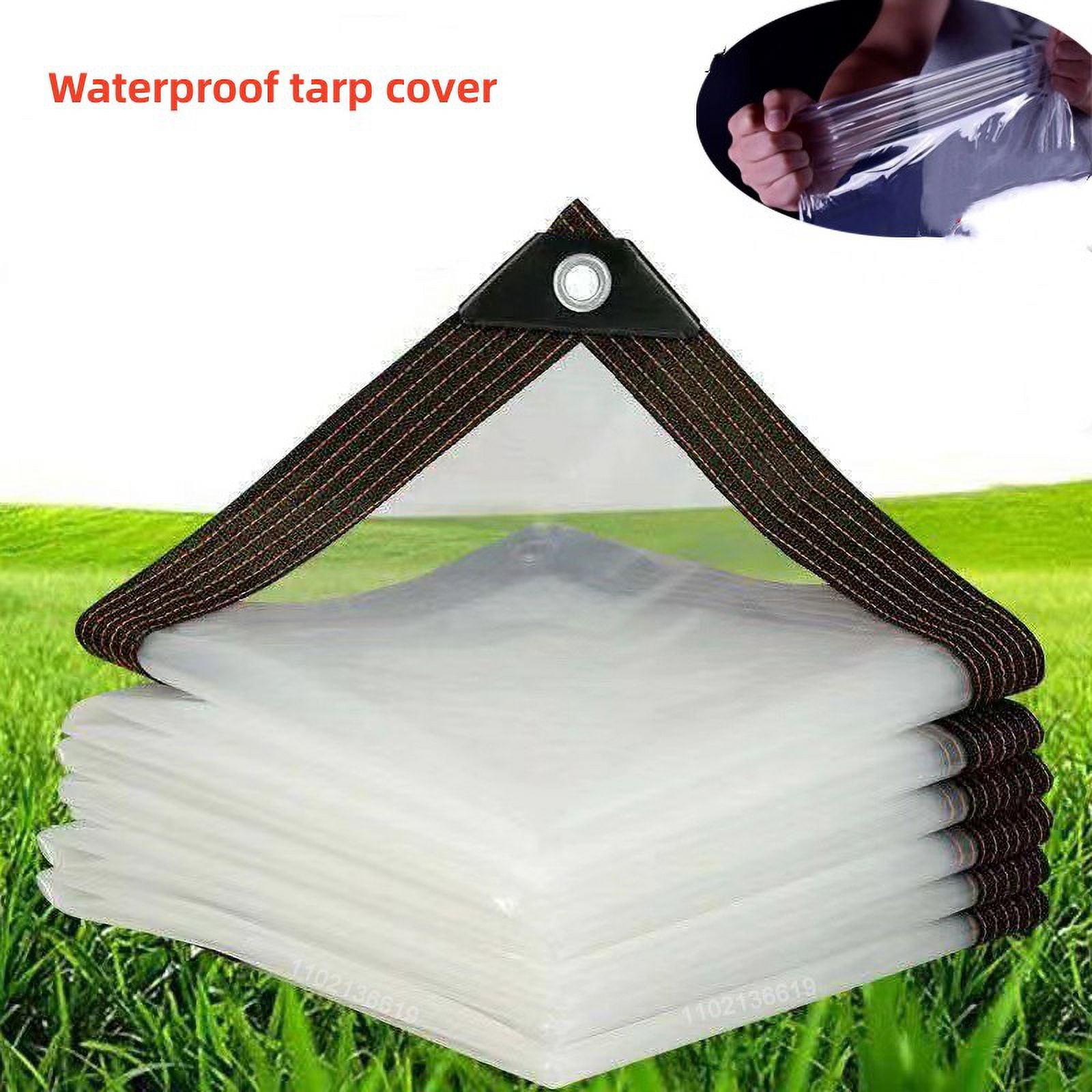 Clear Tarps Heavy Duty, Waterproof Tarpaulin Cover Greenhouse Garden Plant Patio 5 x 6.5FT 5*6.5ft - Image 6