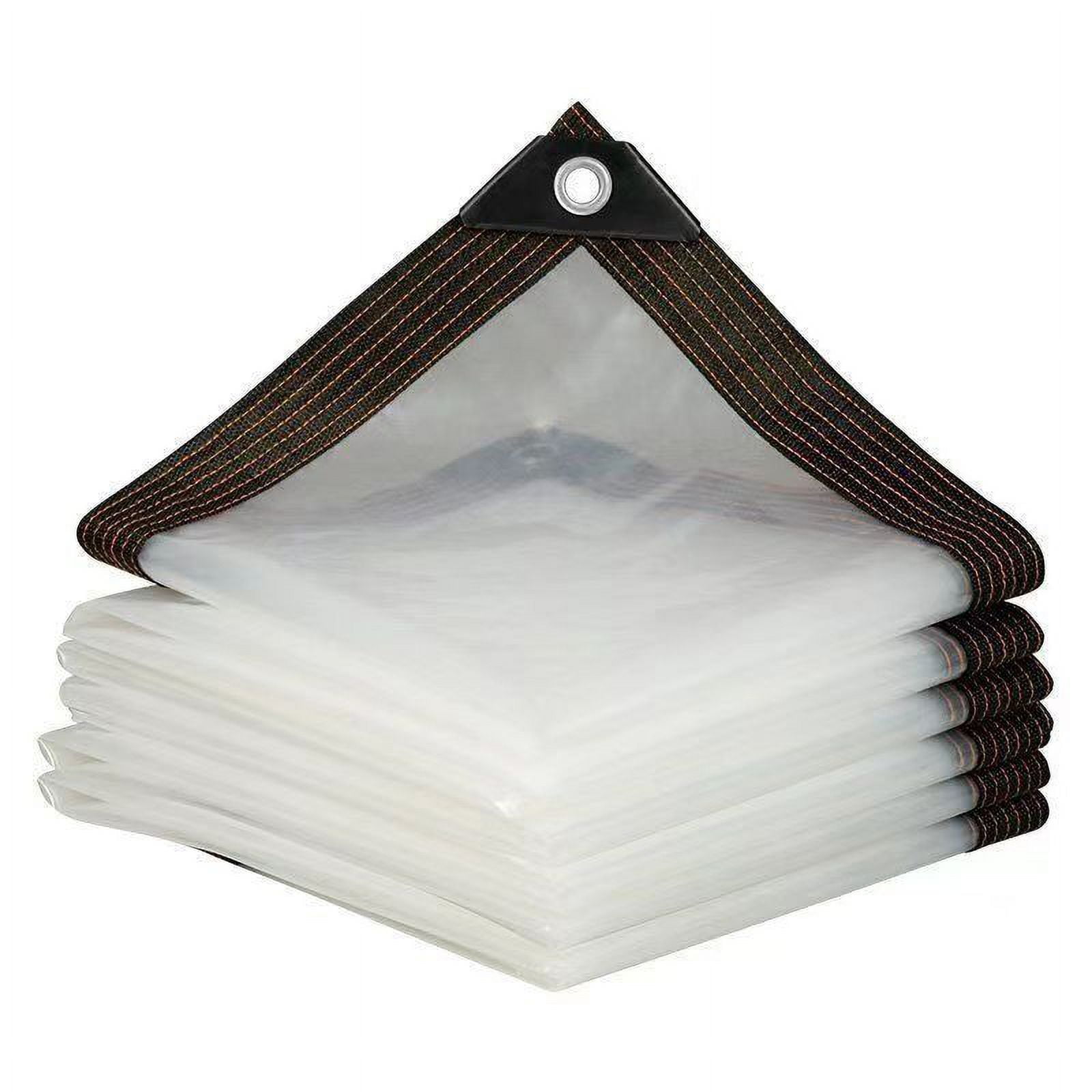 Clear Tarps Heavy Duty, Waterproof Tarpaulin Cover Greenhouse Garden Plant Patio 5 x 6.5FT 6.5*8ft - Image 1