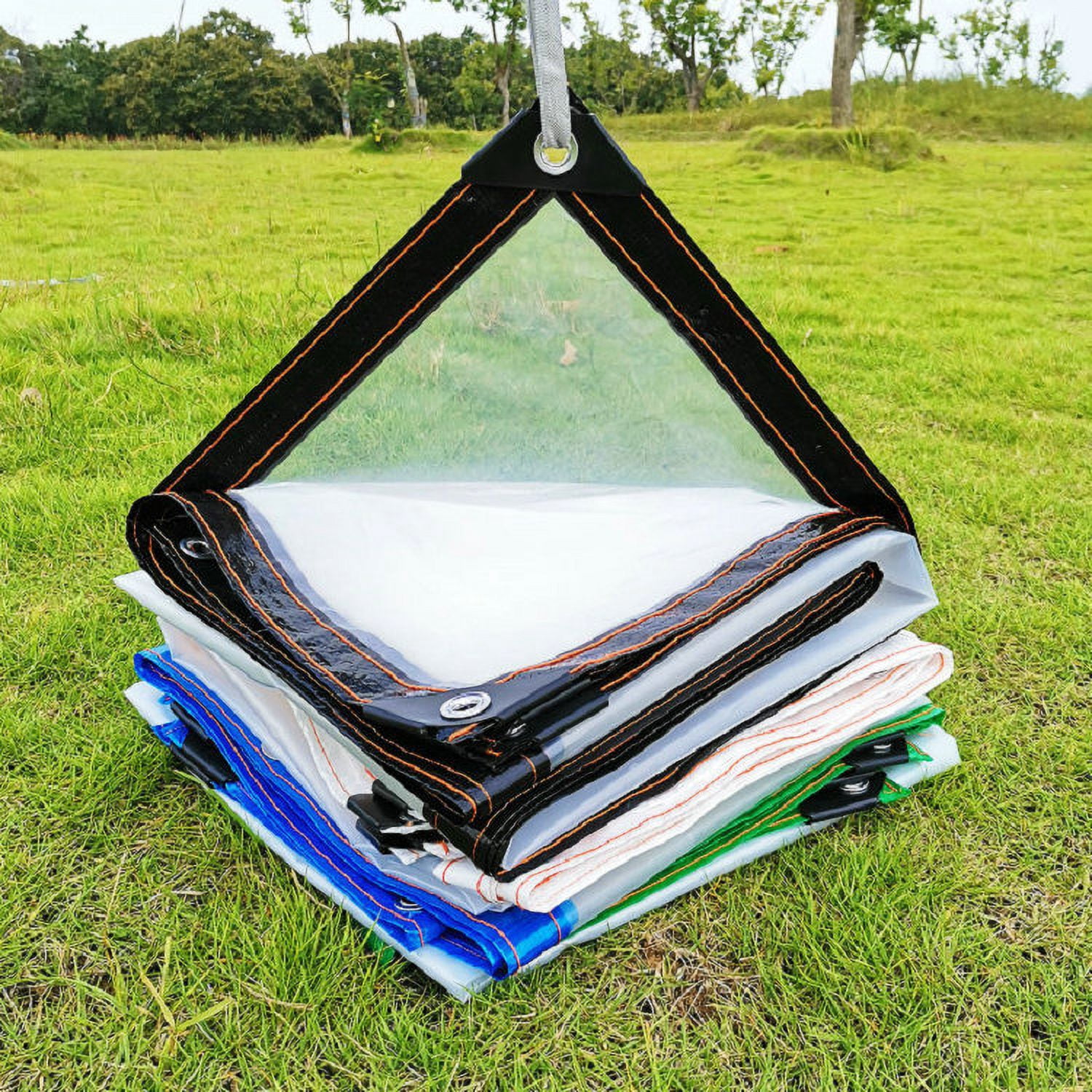 Clear Tarps Heavy Duty, Waterproof Tarpaulin Cover Greenhouse Garden Plant Patio 5 x 6.5FT 6.5*8ft - Image 5
