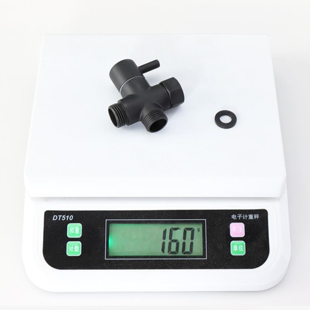 G1/2in 3 Way Brass Diverter Valve T-adapter Converter Black for Shower Head - Image 2