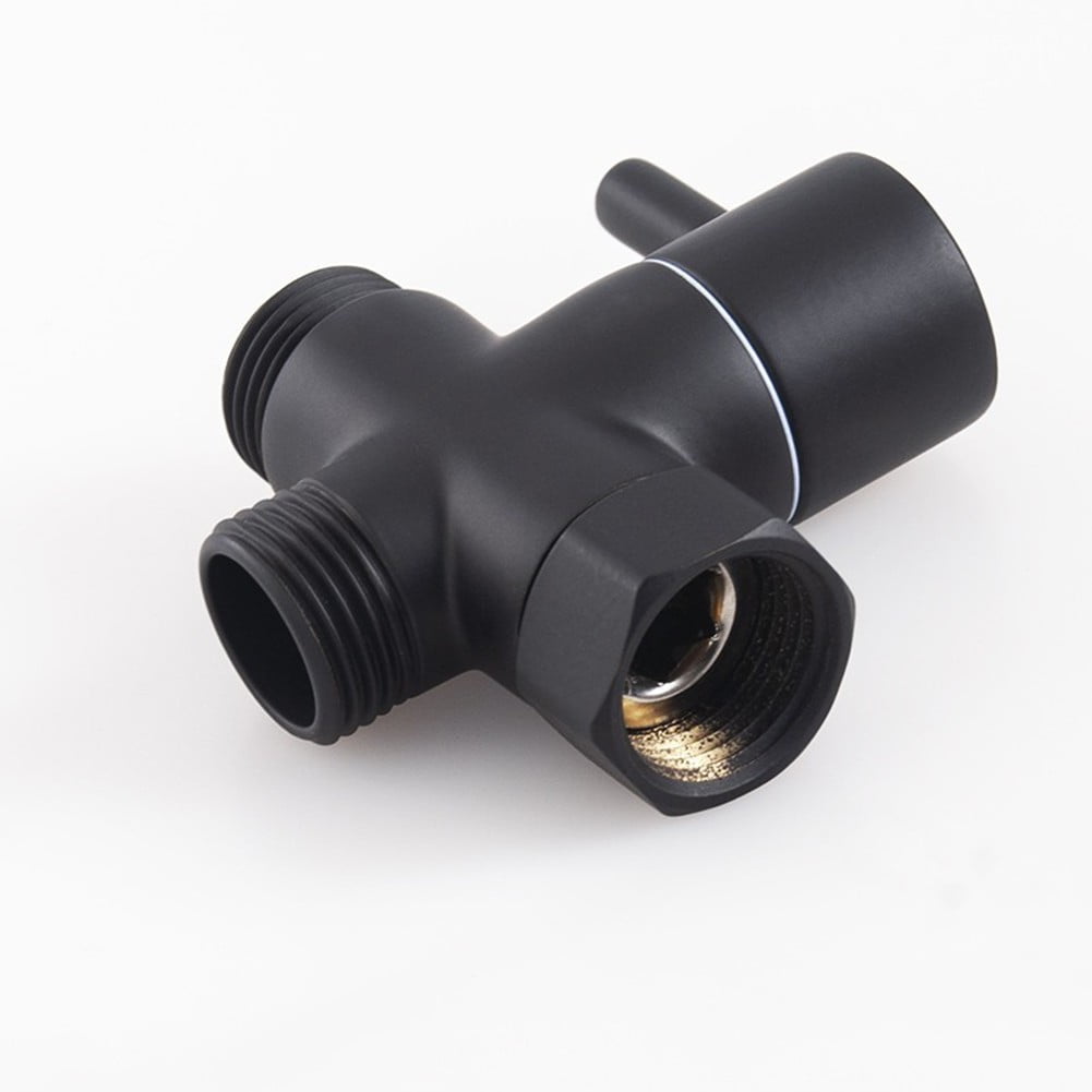 G1/2in 3 Way Brass Diverter Valve T-adapter Converter Black for Shower Head - Image 6