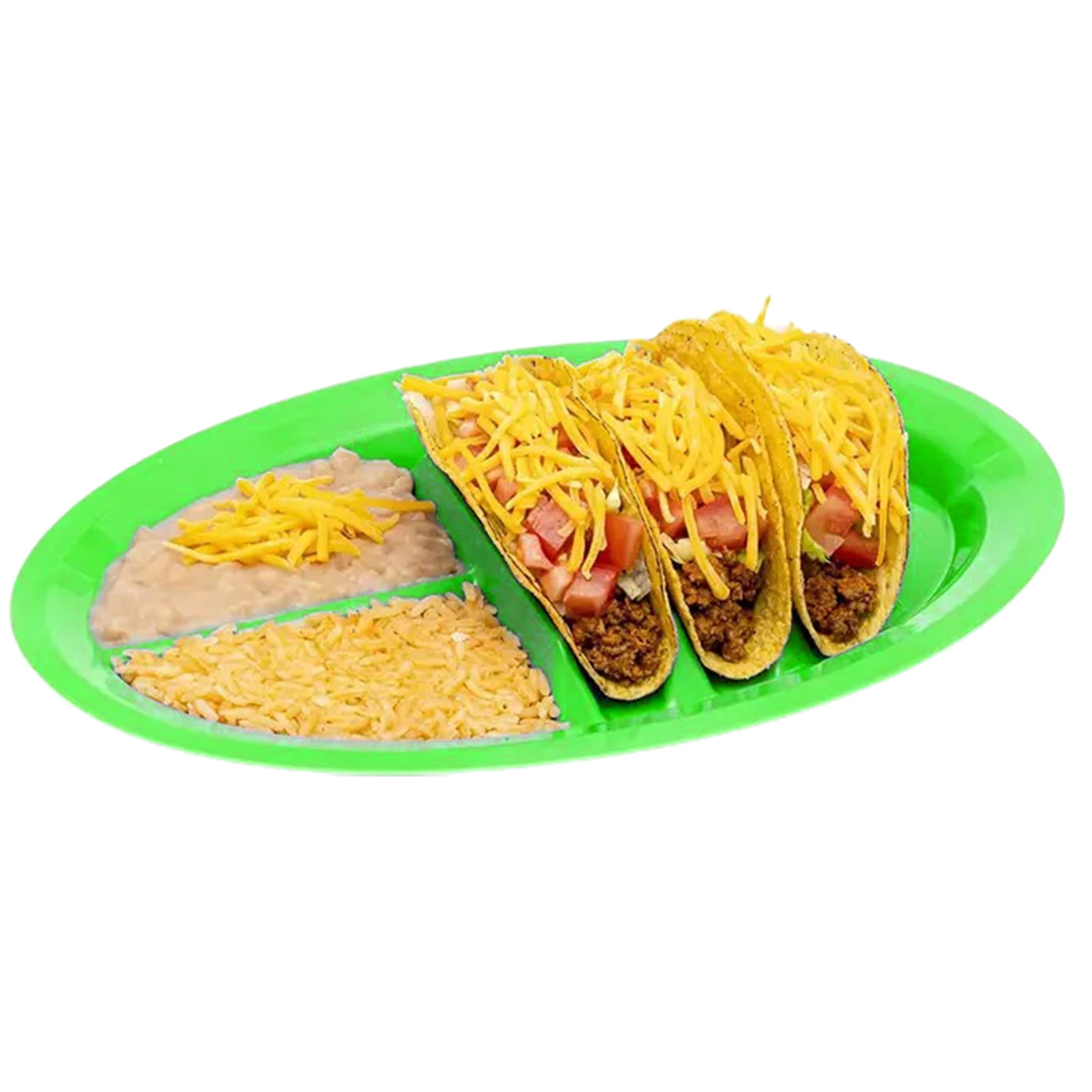 Ludlz Tacos Holder Plate Durable Easy to Clean Mexican Pancakes Corn Hot Dogs Cakes Toasts Food Tray for Home Yellow - Image 7