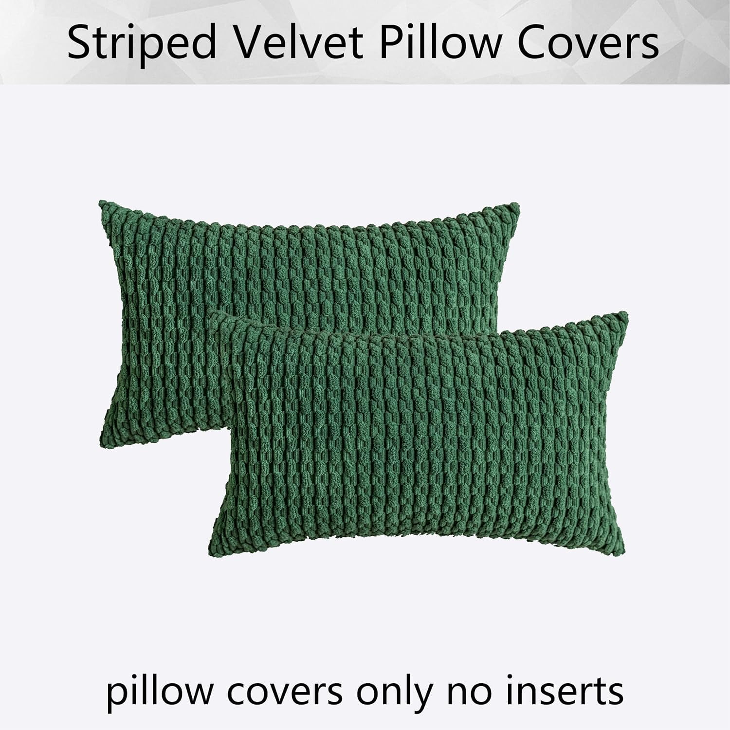 Holzlrgus Fall Set of 2 Striped Textured Velvet Corduroy Decorative Europe Sham Seasonal Autumn Throw Pillow Cushion Cover for Couch, (60x60 cm, 24inch), Burnt Brick 12 x 20-Inch Red - Image 7