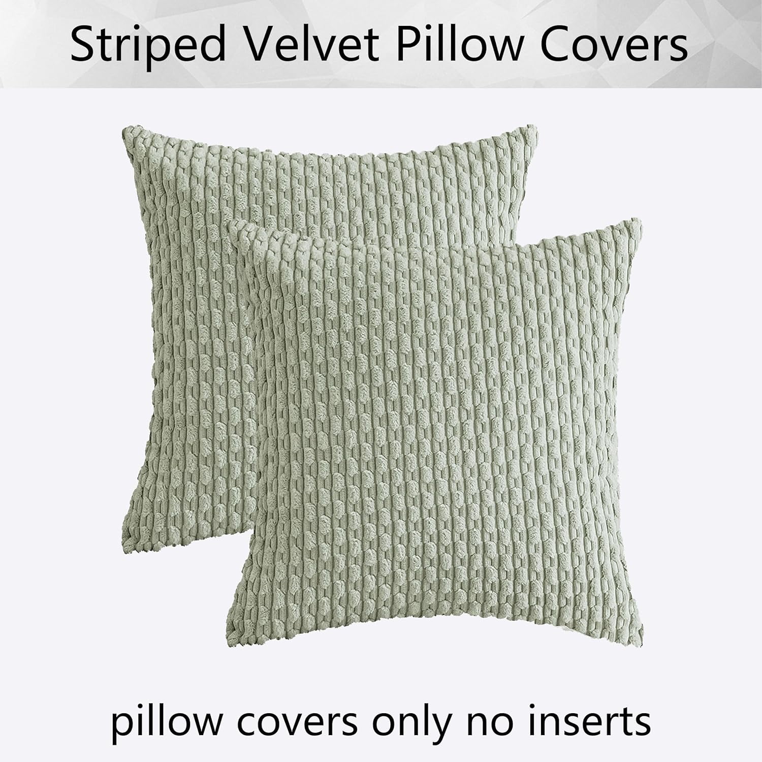 Holzlrgus Fall Set of 2 Striped Textured Velvet Corduroy Decorative Europe Sham Seasonal Autumn Throw Pillow Cushion Cover for Couch, (60x60 cm, 24inch), Burnt Brick 20 x 20-Inch Red - Image 7
