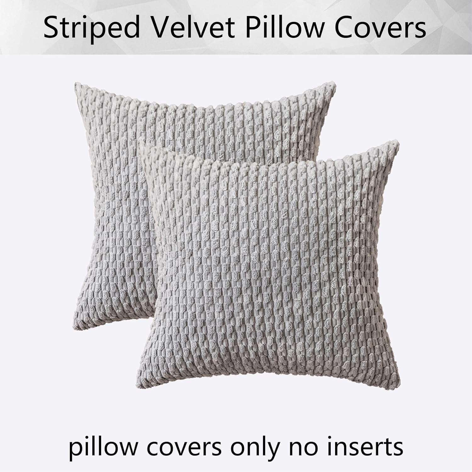 Holzlrgus Fall Set of 2 Striped Textured Velvet Corduroy Decorative Europe Sham Seasonal Autumn Throw Pillow Cushion Cover for Couch, (60x60 cm, 24inch), Burnt Brick 18 x 18-Inch Yellow - Image 6