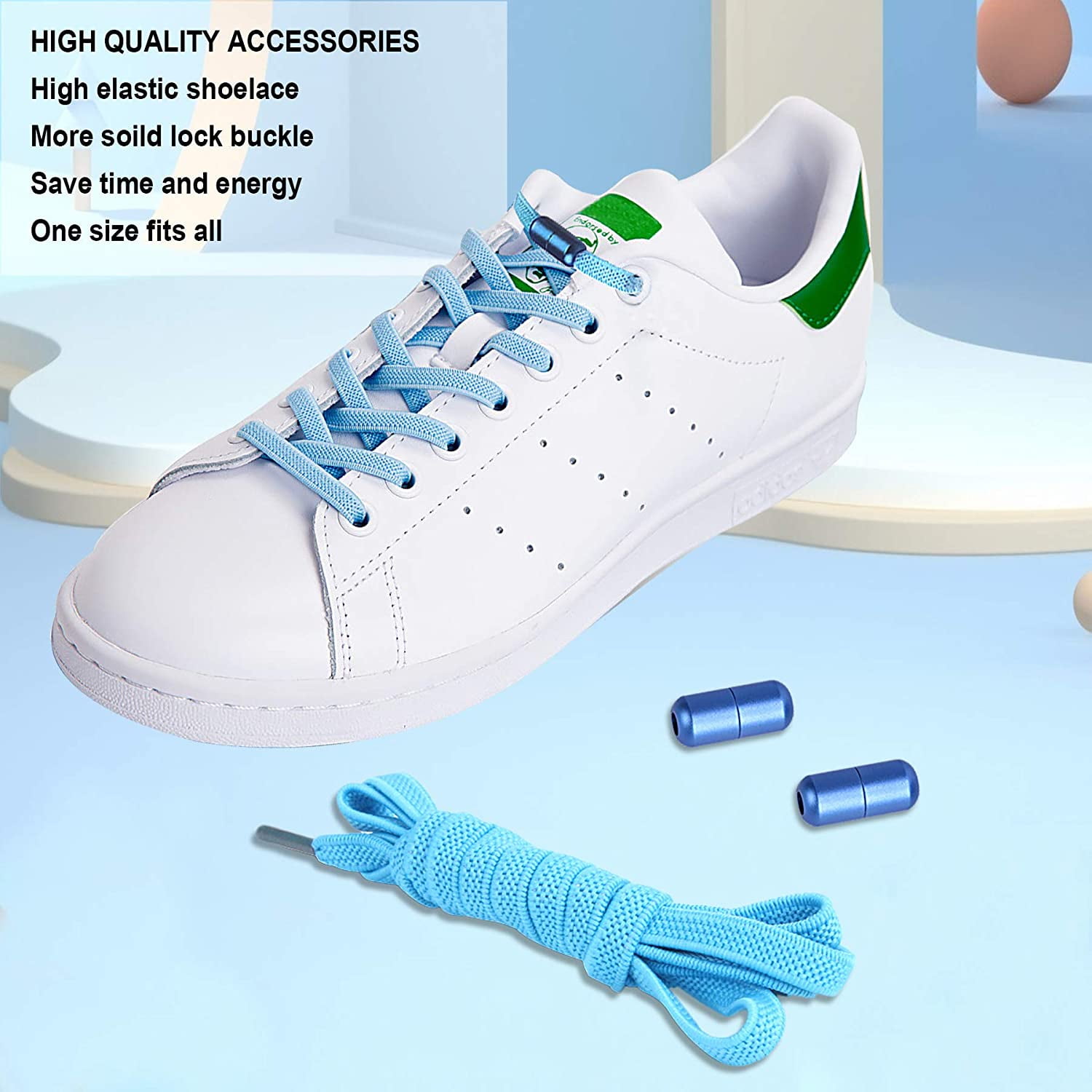 4Pairs No Tie Elastic Shoe Laces Adjustable Tieless Shoelaces, One Size Fits All Adult & Kids(Black, White, Red, Pink) Black, white, red, pink - Image 5