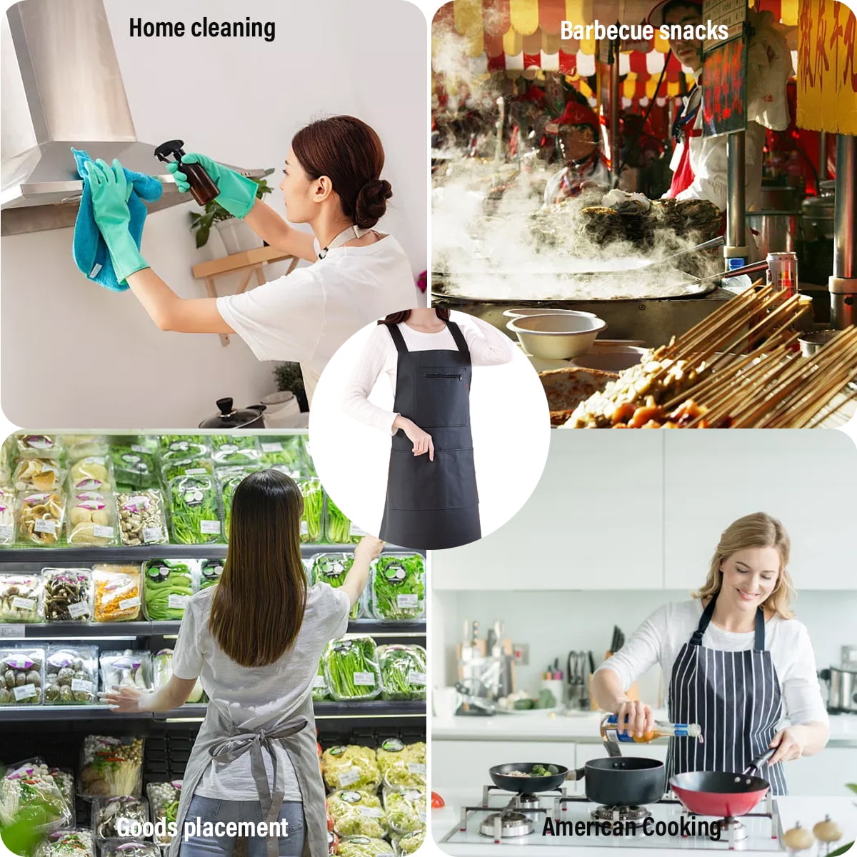 Waterproof Rubber Vinyl Apron - Heavy Duty Model - Stay Dry - Industrial Chemical Resistant Plastic - Leather Apron for Kitchen, Cooking, Dishwashing, Dog Grooming - Black - Image 6