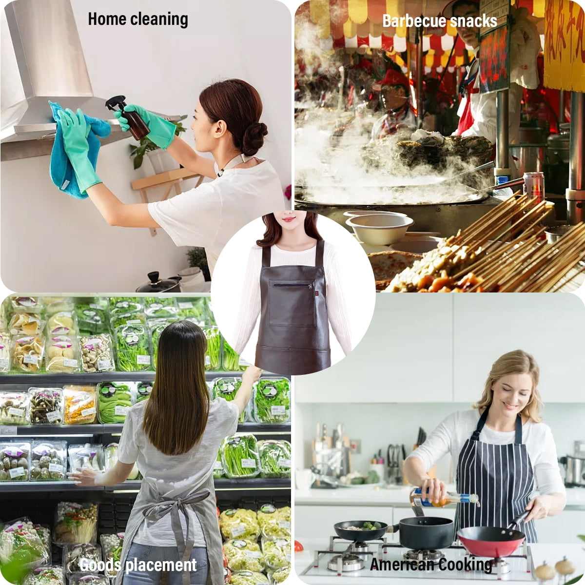 Waterproof Rubber Vinyl Apron - Heavy Duty Model - Stay Dry - Industrial Chemical Resistant Plastic - Leather Apron for Kitchen, Cooking, Dishwashing, Dog Grooming - Black Coffee - Image 6