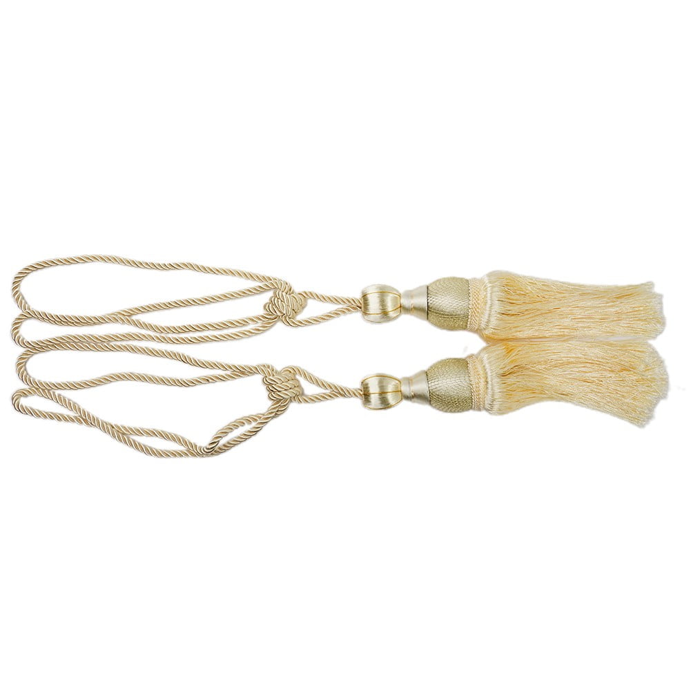 Bosisa 2pcs Large Tie Backs Ball Tassel Curtain Rope Tieback Gold - Image 4
