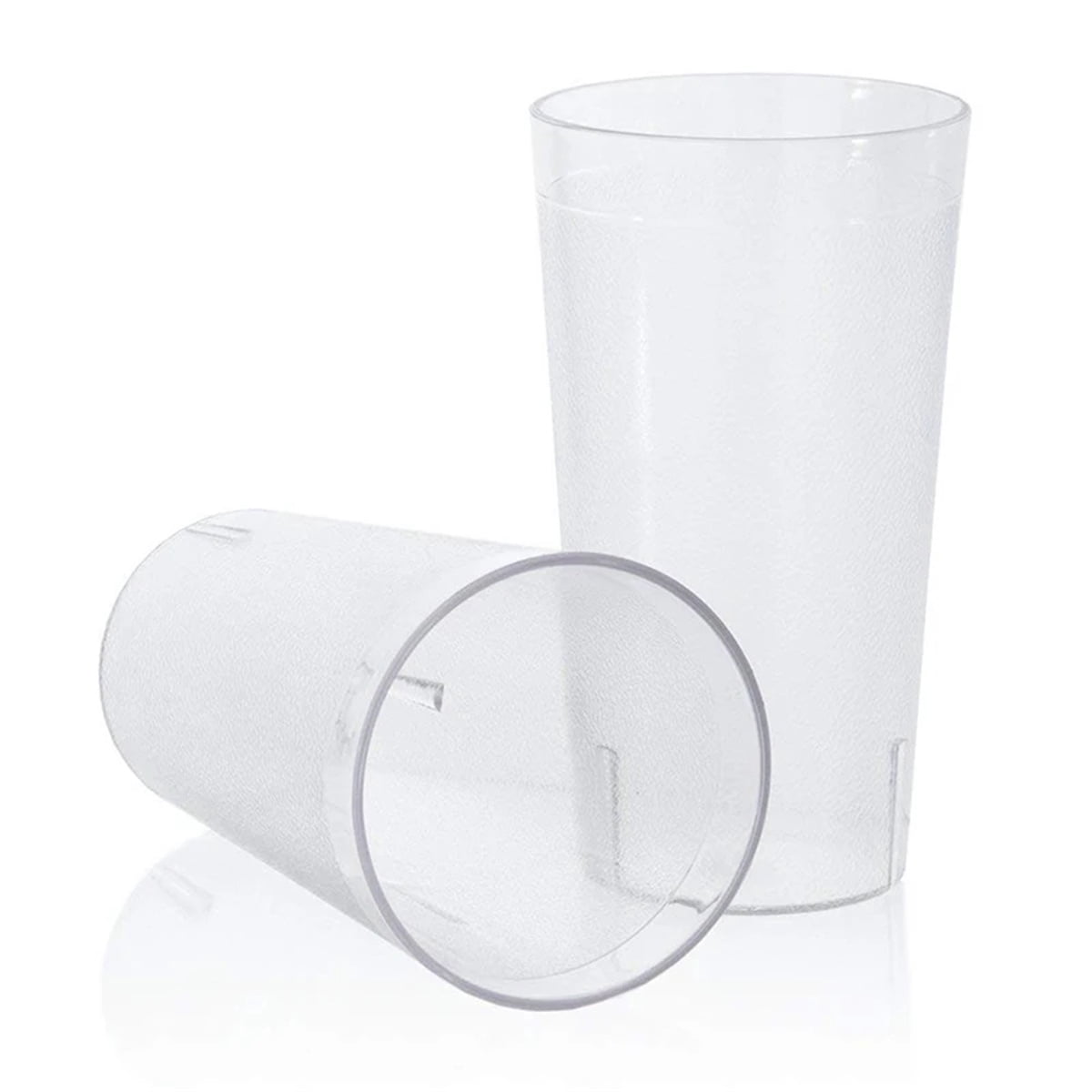 12oz Tumbler Beverage Cups, Clear Plastic Cup, Stackable Drinking Cups, Drink Tumblers for Hotel Cafe, Party & Catering Supplies, Restaurant Grade Cups, Clear, Set of 8 8oz - Image 4
