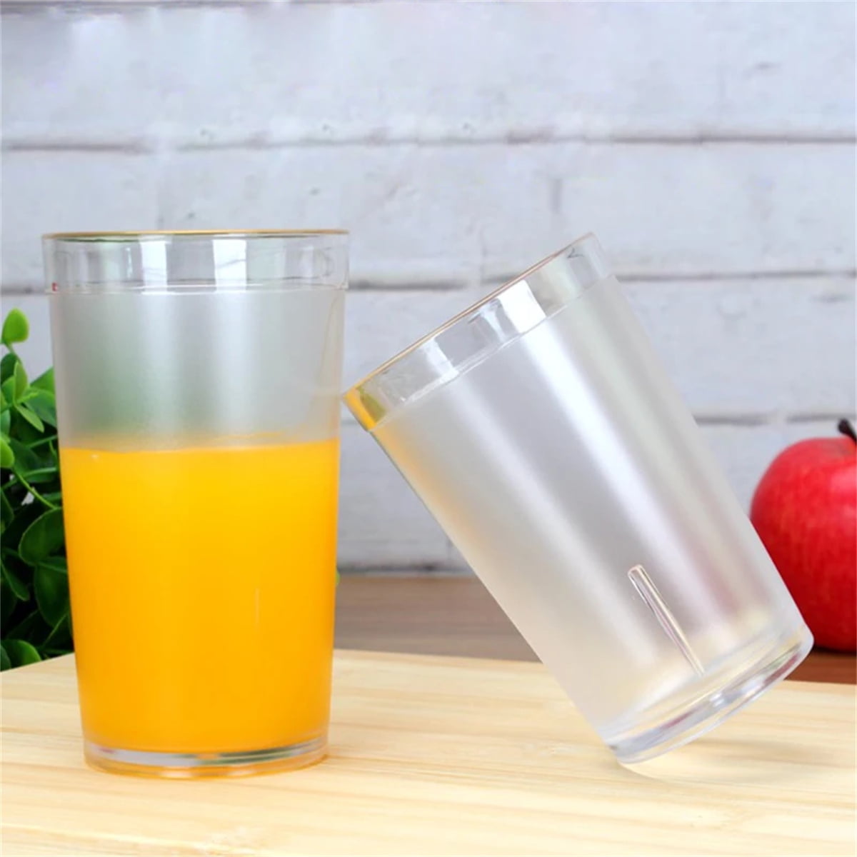 12oz Tumbler Beverage Cups, Clear Plastic Cup, Stackable Drinking Cups, Drink Tumblers for Hotel Cafe, Party & Catering Supplies, Restaurant Grade Cups, Clear, Set of 8 8oz - Image 5