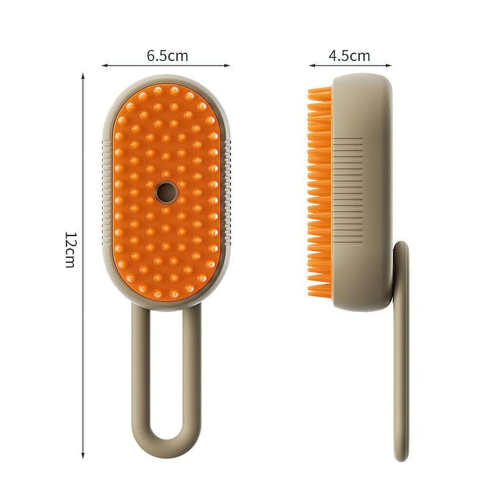 Cat Steam Brush, 3 in 1 Self Cleaning Cat Steamy Pet Brush Steamer Brush for Massage for Removing Tangled and Loosse Hair (2PCS Light Green) Light Green/White - Image 3