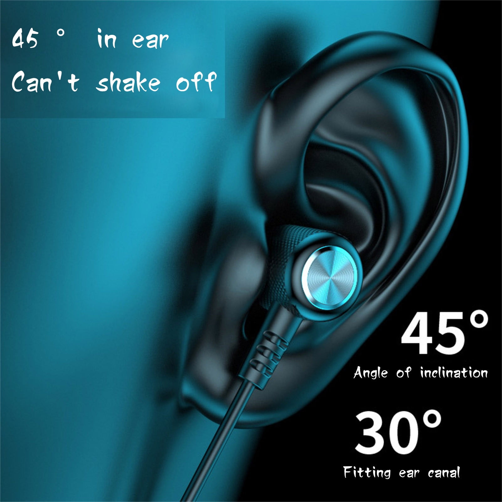 Neckband Bluetooth Headphones Wireless Earbuds with Microphone Flashlight Around the Neck Waterproof Sport Headset Noise Cancelling Ear Buds 120H Playtime for Running Cycling Cell Phone Black - Image 6