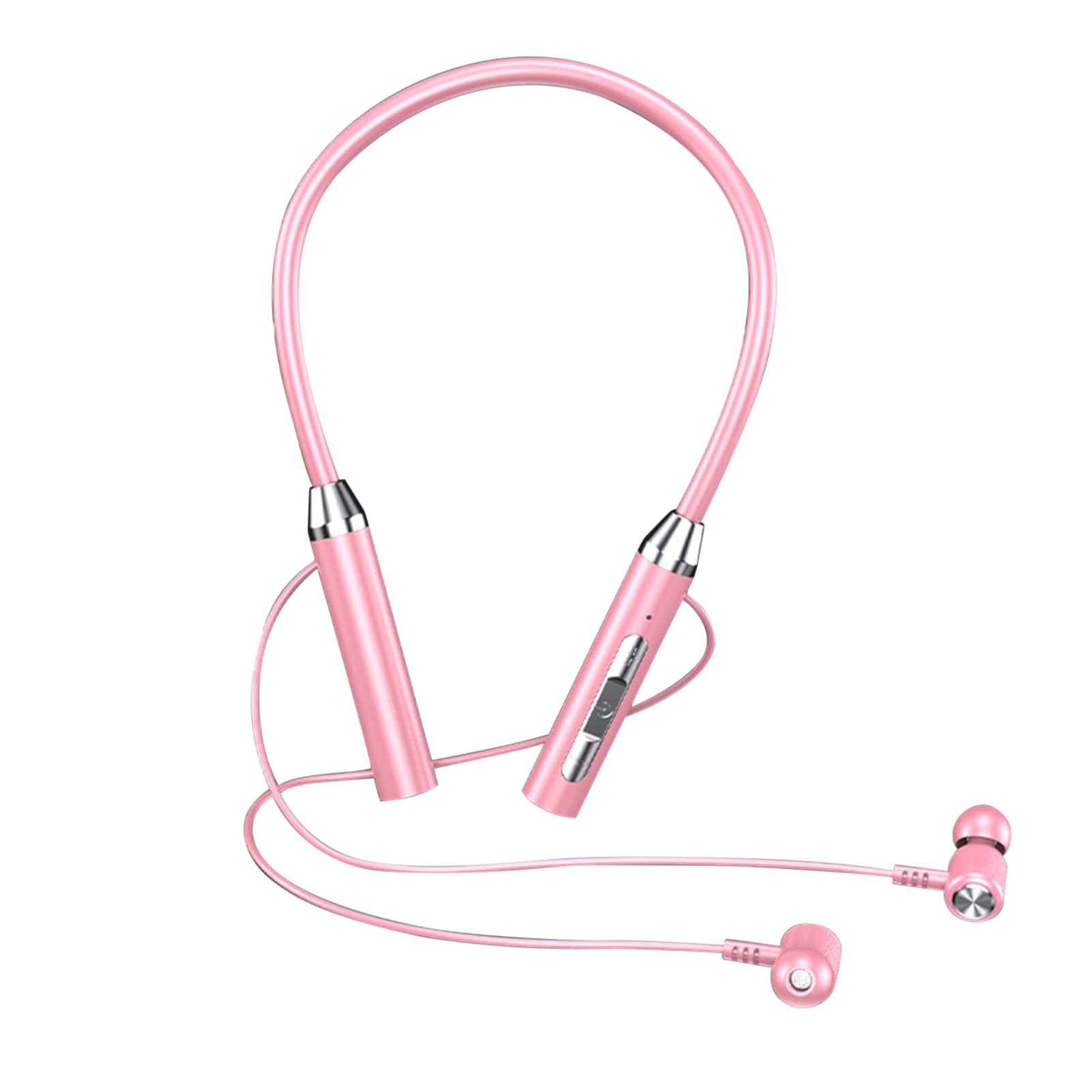 Neckband Bluetooth Headphones Wireless Earbuds with Microphone Flashlight Around the Neck Waterproof Sport Headset Noise Cancelling Ear Buds 120H Playtime for Running Cycling Cell Phone Pink - Image 3