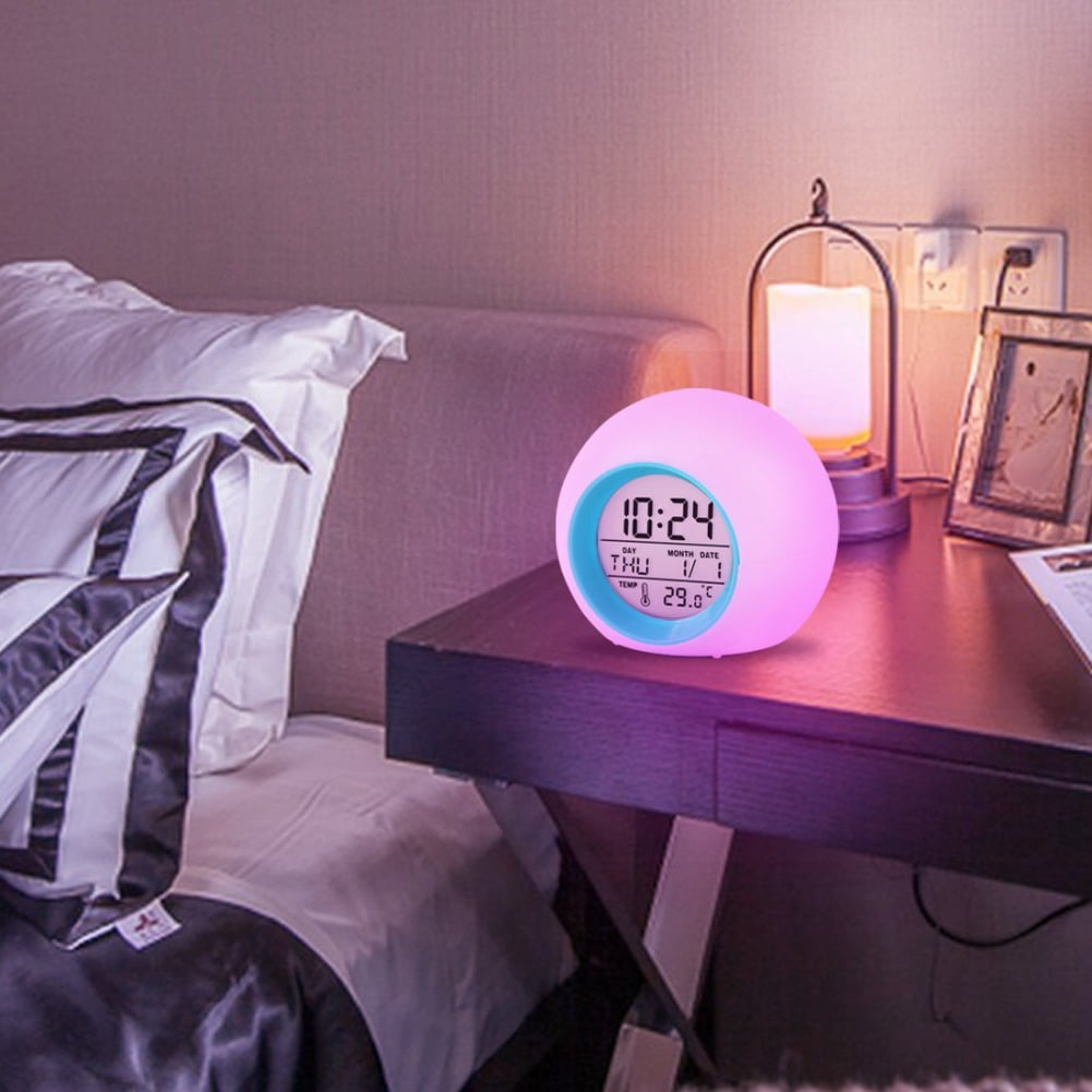 Kids Alarm Clock OK to Wake Alarm Clocks for Kids Toddlers Night Light Clock for Bedrooms with Children's Sleep Trainer Cute Clock Birthday Gift for Teen Boys Girls Colorful - Image 6