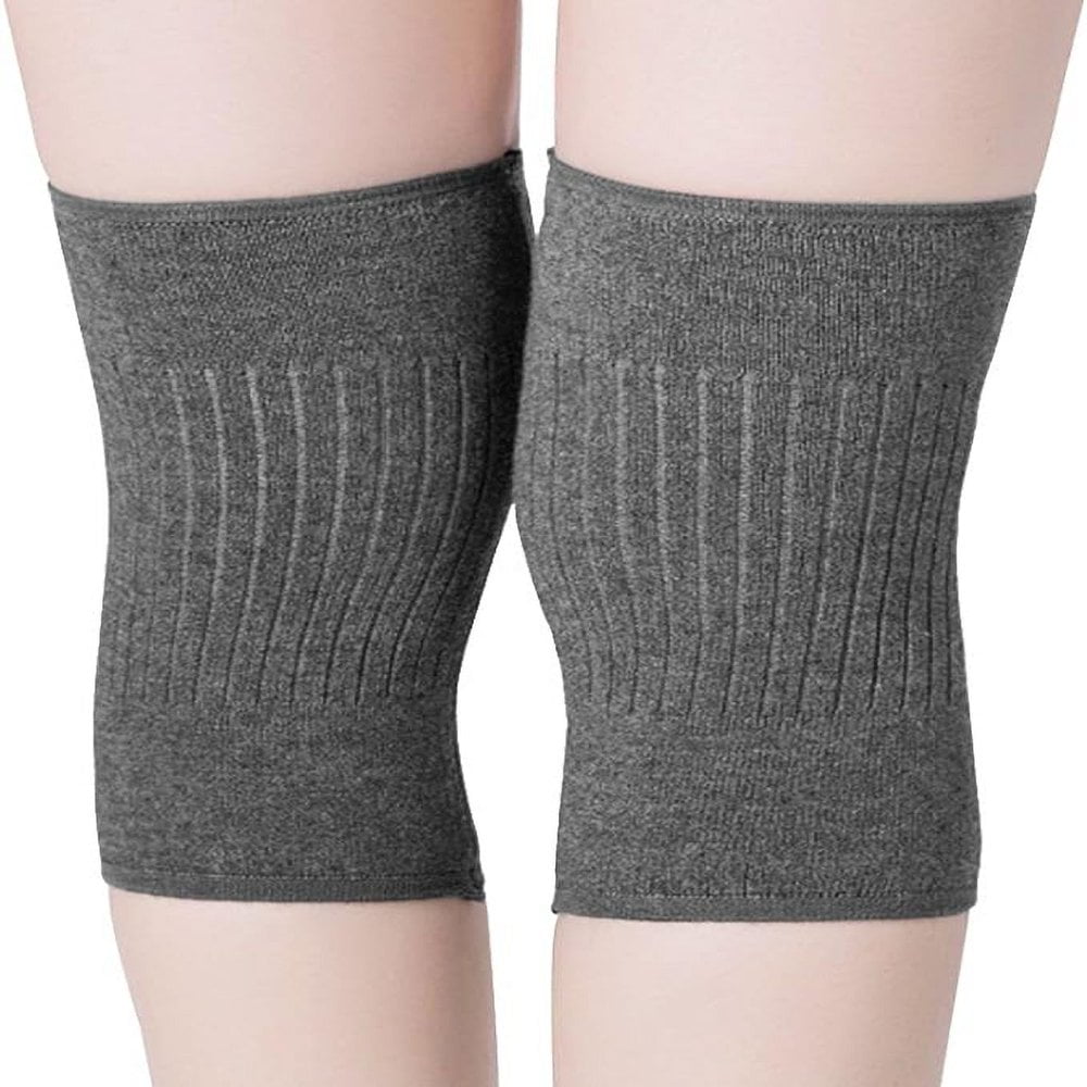 KEINXS Men Women Cashmere Knee Braces Supports Leg Warmer Winter Warm Thermal Wool Cycling Ski Running Knee Brace Pad Thicken Knee Pads Sleeve Knee Warmers 1 Pair(Free Size) Free Size none - Image 2