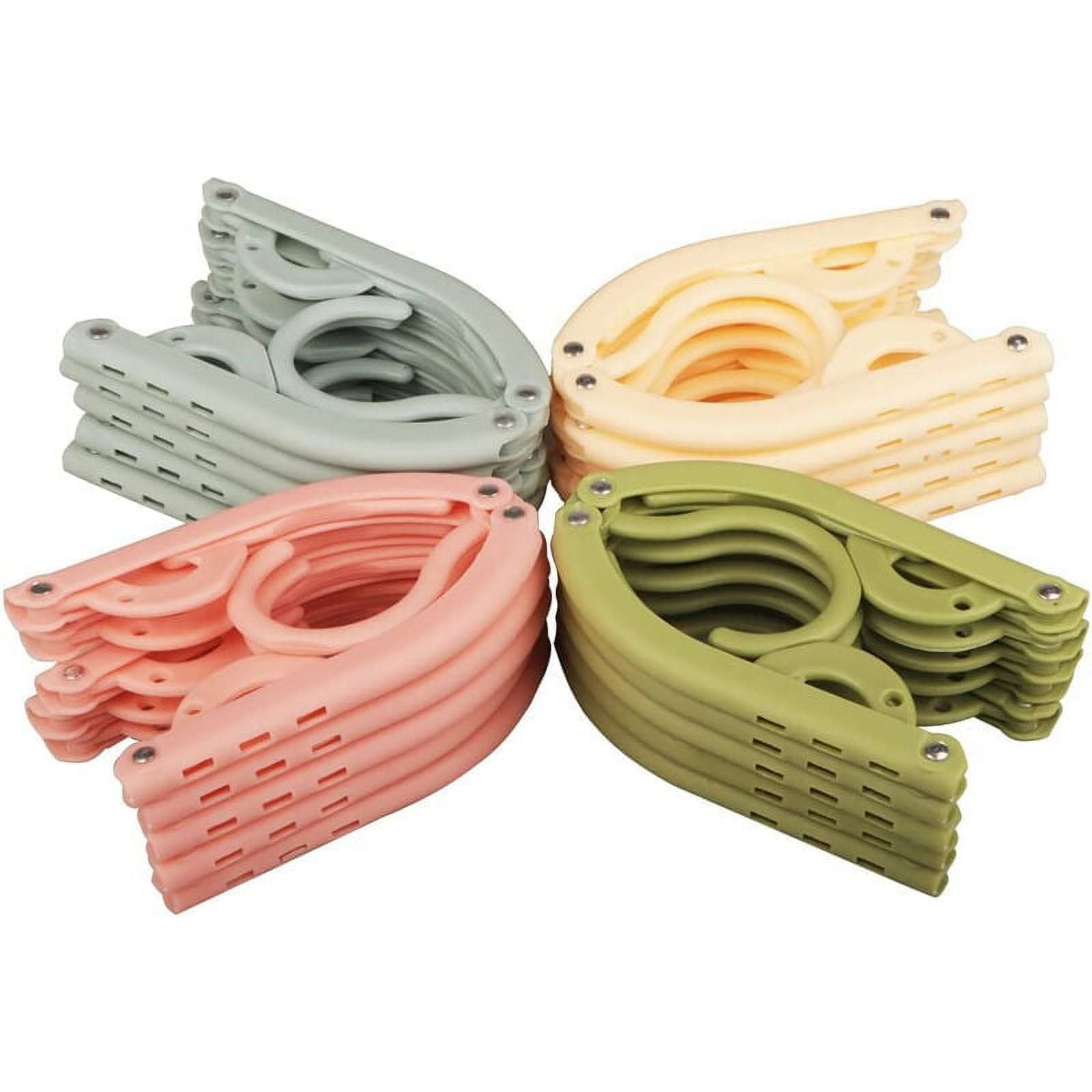 NeveLance Foldable Drying PP Material Travel Clothes Hangers, 20 Pieces - Image 1