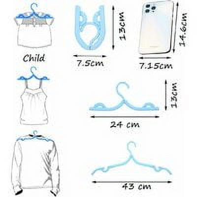 NeveLance Foldable Drying PP Material Travel Clothes Hangers, 20 Pieces - Image 3