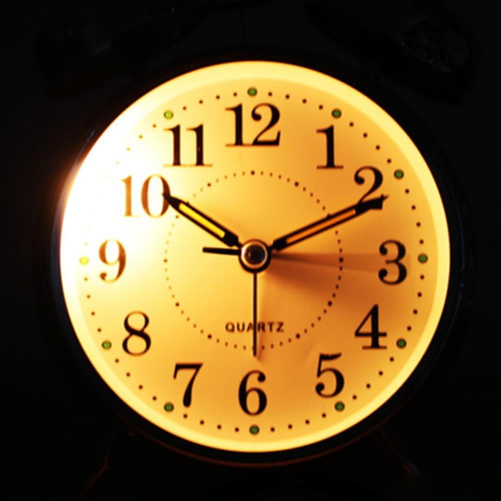 Bedside Traditional Classic Saxon Wind Up Double Bell Alarm Clock Chrome - Image 5