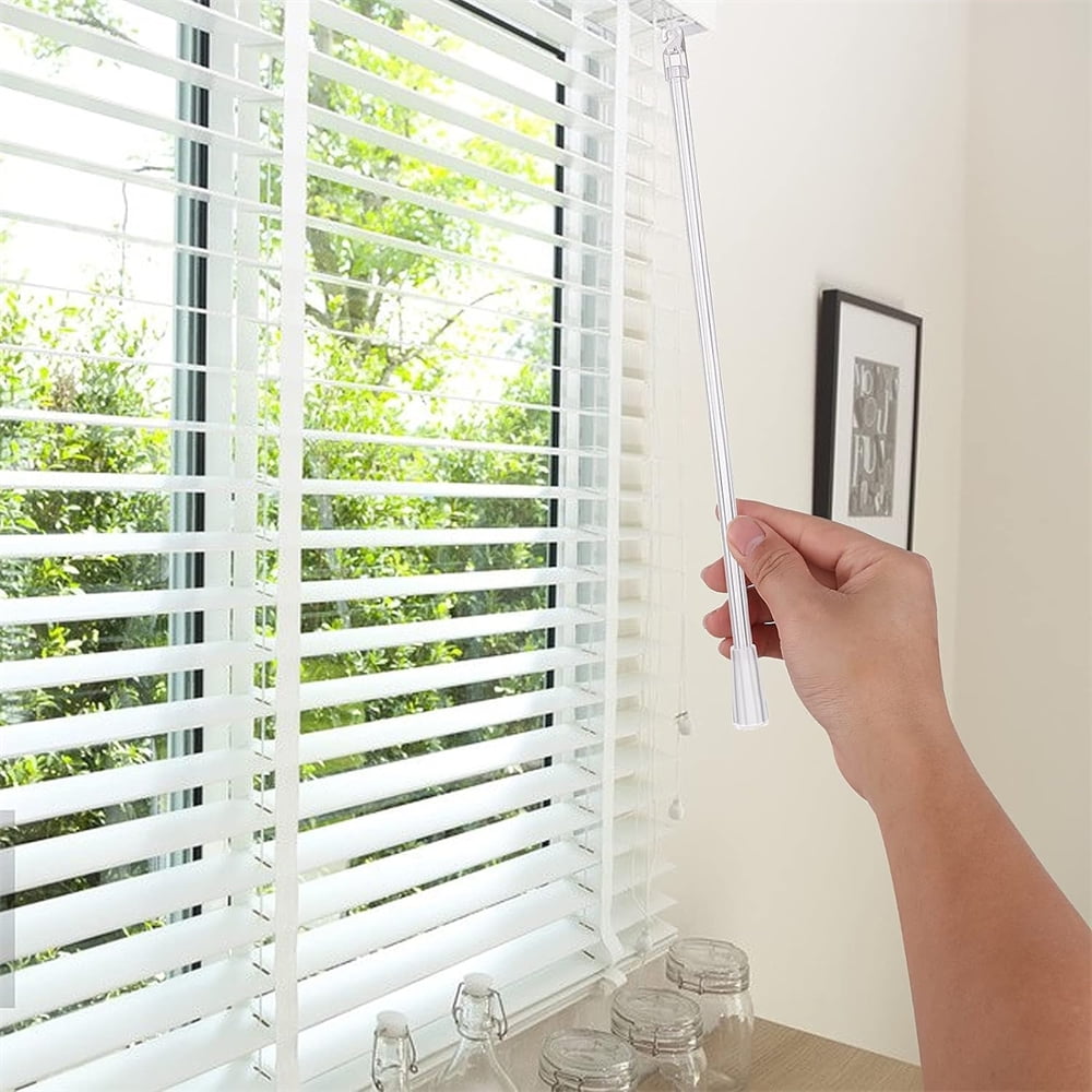 Tutuviw Blind Wand Vertical Blinds Replacement Parts,2PCS White Fiberglass Blinds Stick Replacement with Hook and Handle Curtain Stick Blind Tilt Wand for Window Opener Accessory (12 Inch) - Image 5