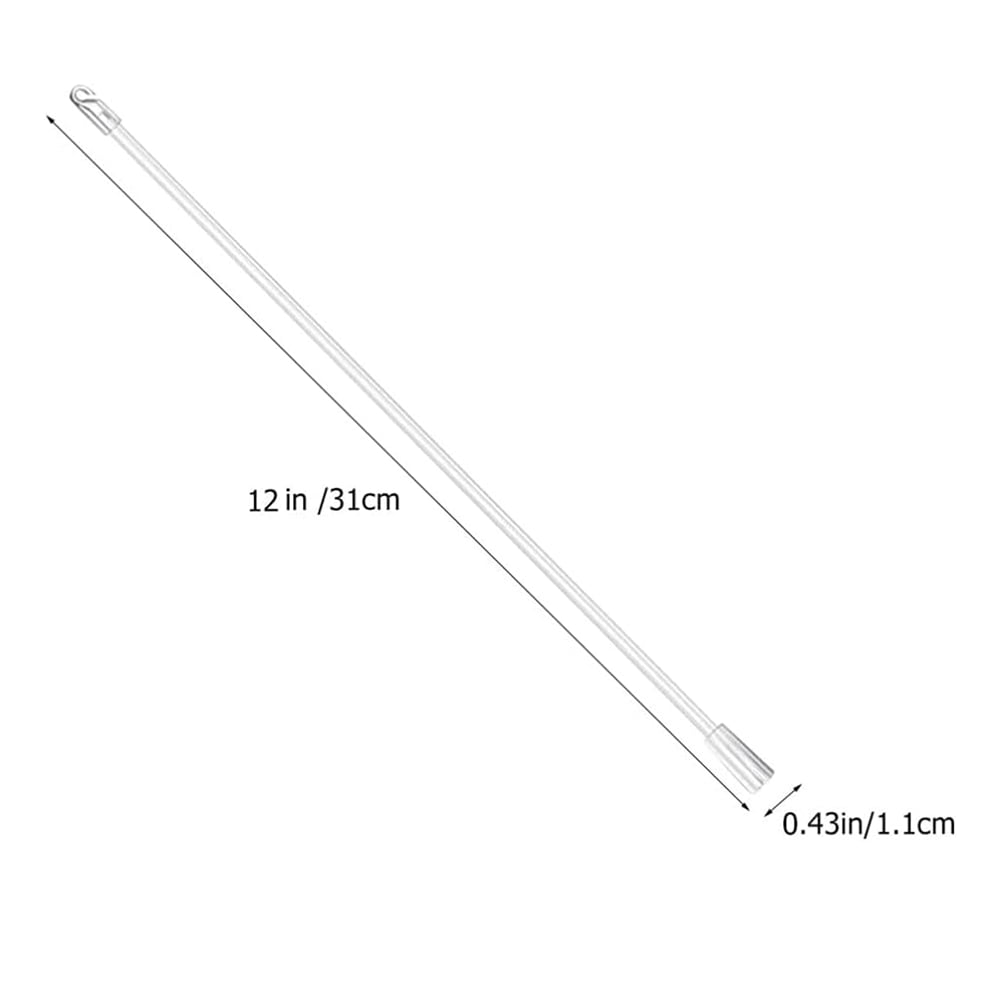 Tutuviw Blind Wand Vertical Blinds Replacement Parts,2PCS White Fiberglass Blinds Stick Replacement with Hook and Handle Curtain Stick Blind Tilt Wand for Window Opener Accessory (12 Inch) - Image 7