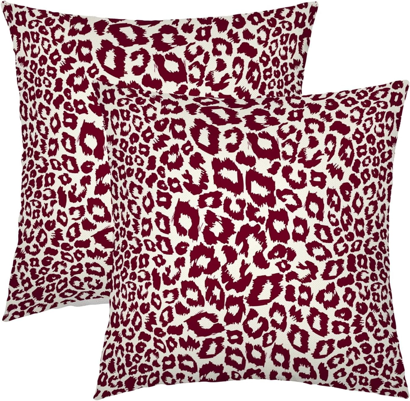 Lime Green White Leopard Print Pillow Covers 18x18 Inch Set of 2 Cheetah Animal Spots Decorative Throw Pillows For Couch Farmhouse Chinoiserie Pillow Cases Home Decor For Room Sofa Bed Porch Outdoor 16